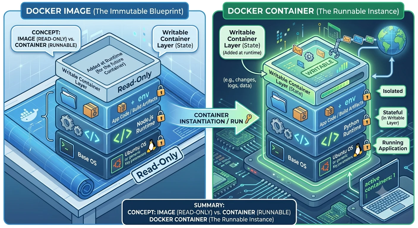 Image vs Container