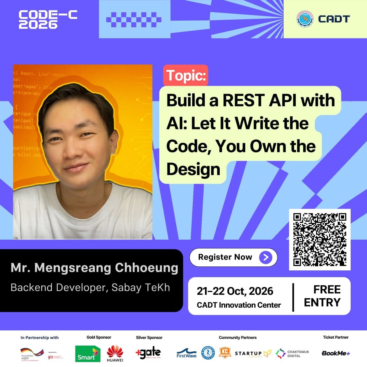CODE-C 2026 Developer Conference — Build a REST API with AI: Let It Write the Code, You Own the Design